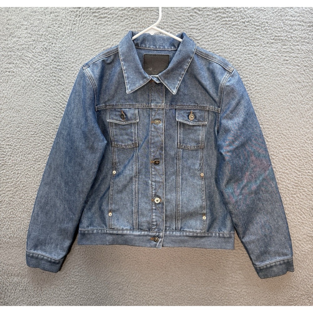 Vintage Guess Jeans Jacket Womens Extra Large Blue‎ Denim Grunge 1990s Y2K